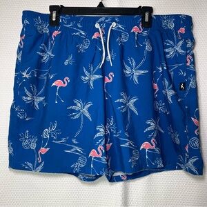 Hollister Men's Size XXL Flamingo Swim Trunk Shorts Mesh Lined‎ Resort Vacation